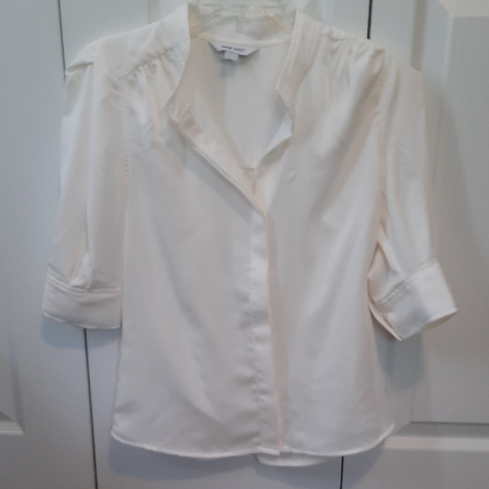 Nine West Cream Button Down Shirt